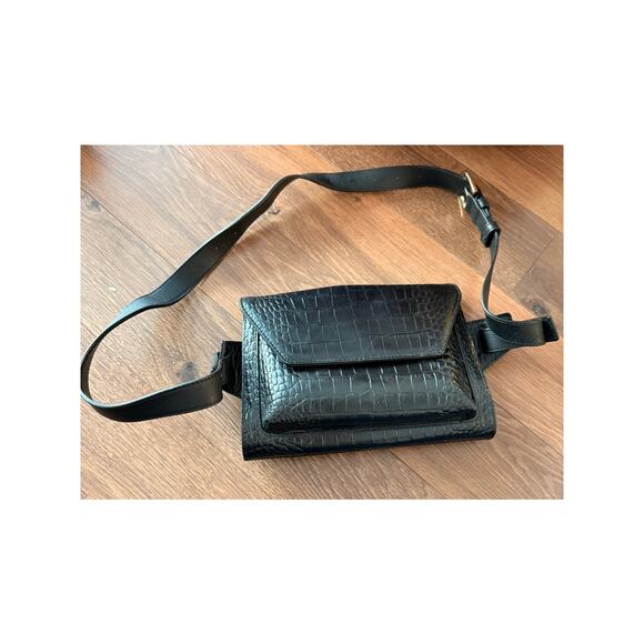 Nordstrom Handbags - New Nordstrom Croc Embossed Leather Belt Bag